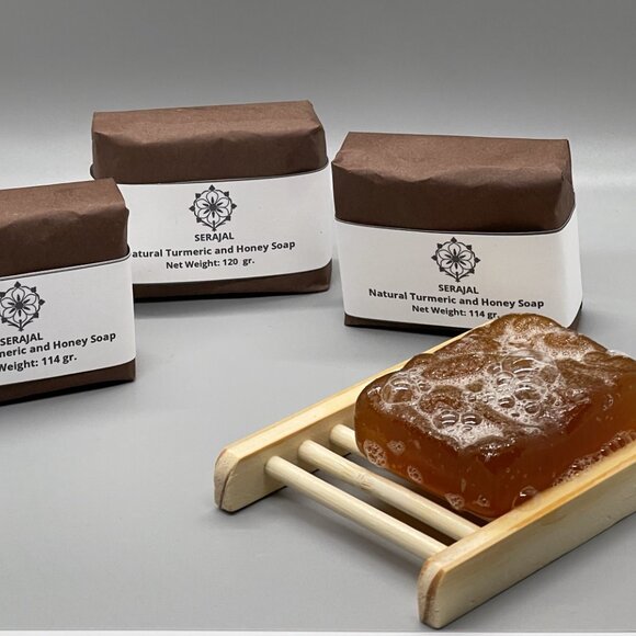 SERAJAL 100% NATURAL PRODUCT FOR YOUR SKIN CARE. NATURAL TURMERIC AND HONEY SOAP - Picture 6 of 8